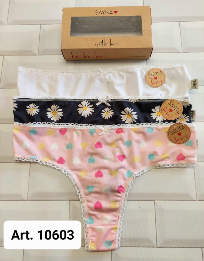 10603.jpeg PACK X3 CULOTTE LESS MICROF. ART.SA10603 - Imagen 1