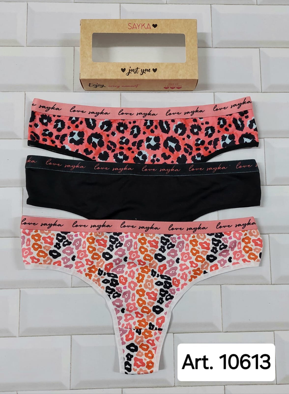 10613 SAYKA PACK X3 CULOTTE LESS ART.SA10613 - Image 1