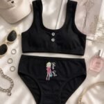 CONJUNTO ESTAMPADO C/BOTONES Y BOMBACHA ART.MY21001