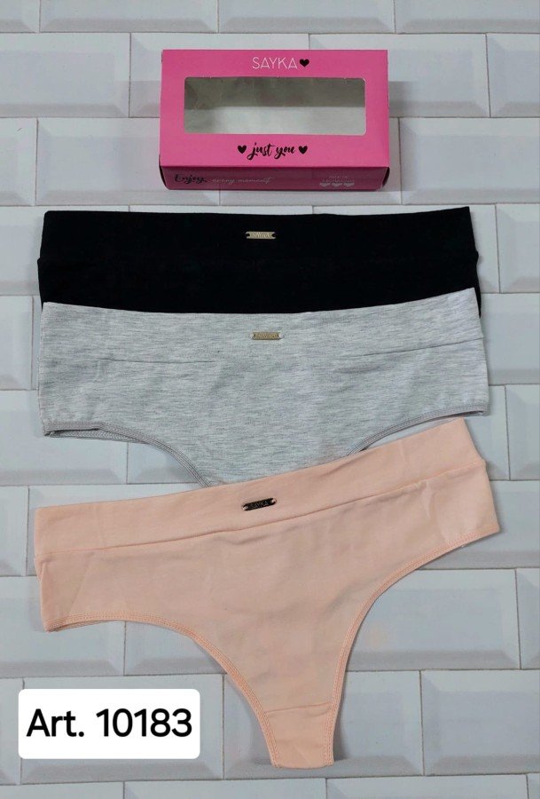 10 PACK X3 CULOTTE LESS ALGODON Y LYC CON CINTURA ART.SA10183 - Imagen 1