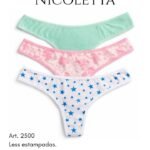 PACK X3 LESS ALG Y LYCRA ESTAMPADO ART.NI2500