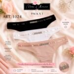 PACK X3 COLALESS ALGODON C/CINTURON DE STRASS ART.MON1024
